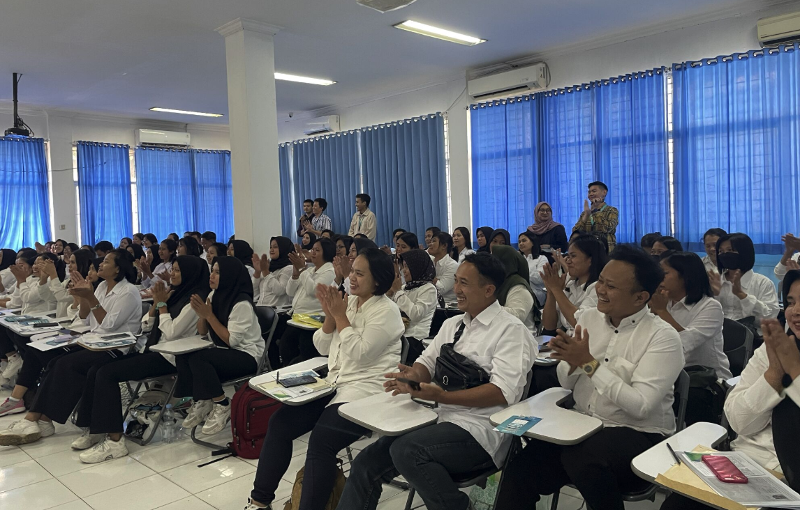 Financial literacy training session with attendees